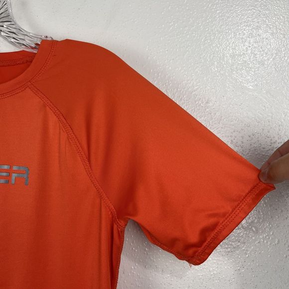 Spyder Shirt Youth Large Orange Short Sleeve Dri-Fit Surf Sun Activewear Tee - Picture 6 of 10